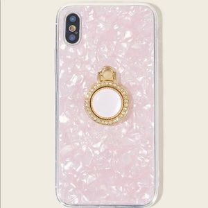 NWT! Shell Print iPhone XR Case W/ Gold Ring